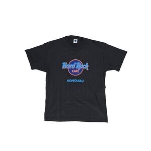 Vintage Hard Rock Cafe Honolulu Graphic Neon Tshirt XL Boxy Fit Made In Usa